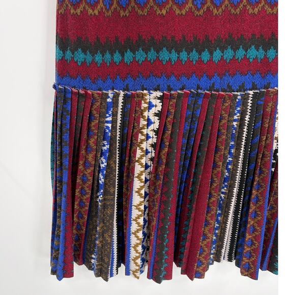 London TImes Drop Waist Dress 14 Indie Folk Dark Academia 90s Pleated Heritage - Picture 4 of 9